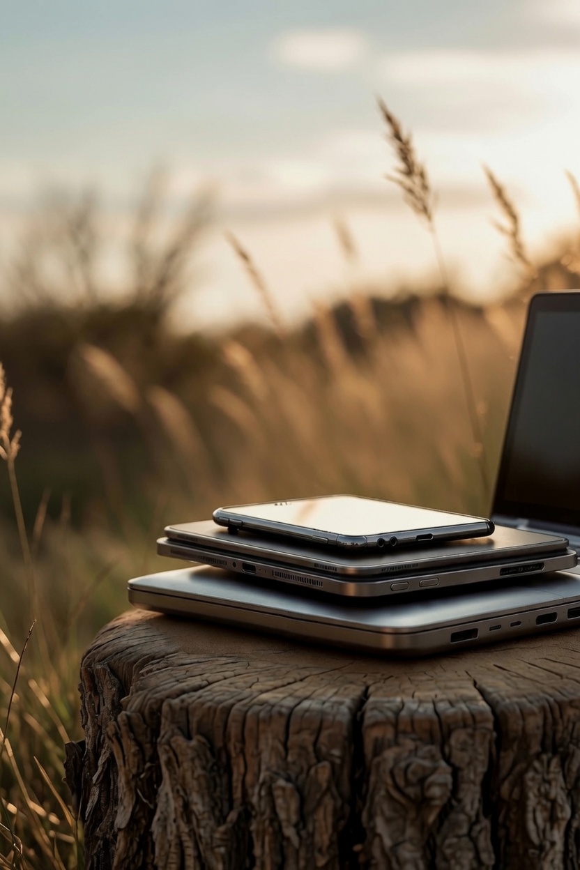 Zenora LodgeFlow running on laptop and tablet in a bush camp setting